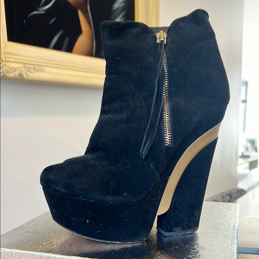 Dolce vita Black Platform Ankle Boots